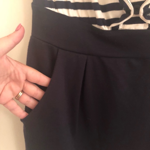 Navy and white strapless dress size medium - Picture 3 of 4